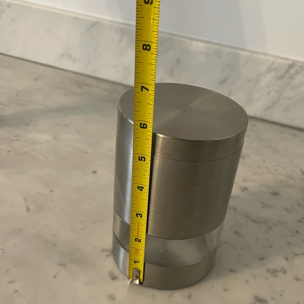 Crate and Barrel Stainless Steel Canister